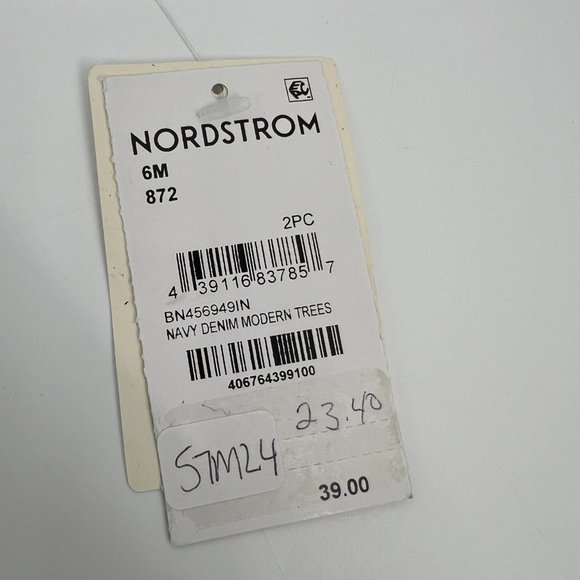 Tucker + Tate Babies' Sweet Play Print Dress Navy Denim Modern Trees 6M NWT - Picture 6 of 7